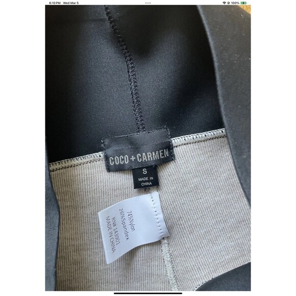 Coco + Carmen OMG Black Womans Small Tummy-Slimming Booty Lift Lined Legging NEW - Picture 4 of 7